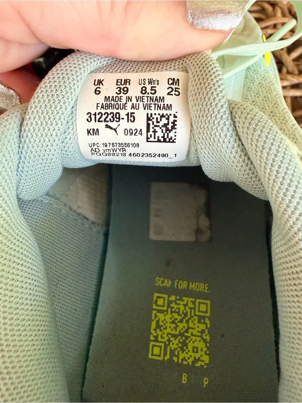 PUMA Pounce Lite Womens Sneaker Mint Green Sz 8.5